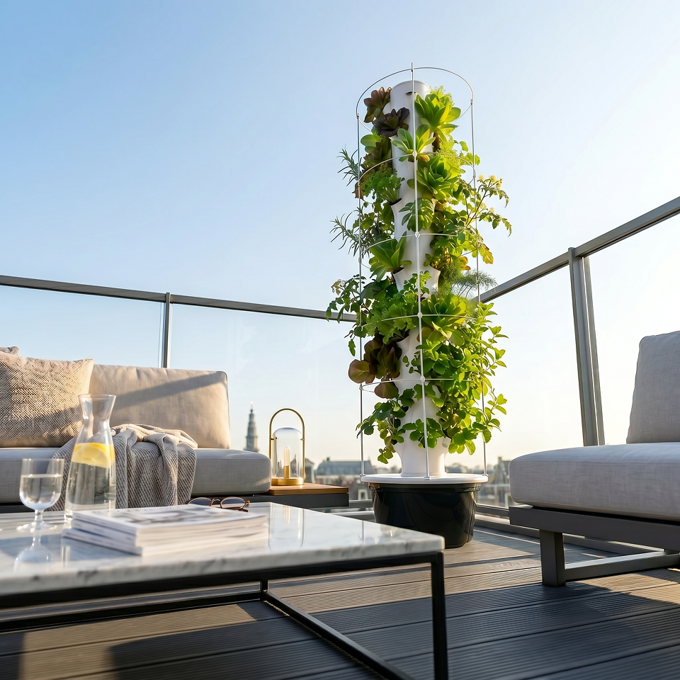 ecotower op het balkon